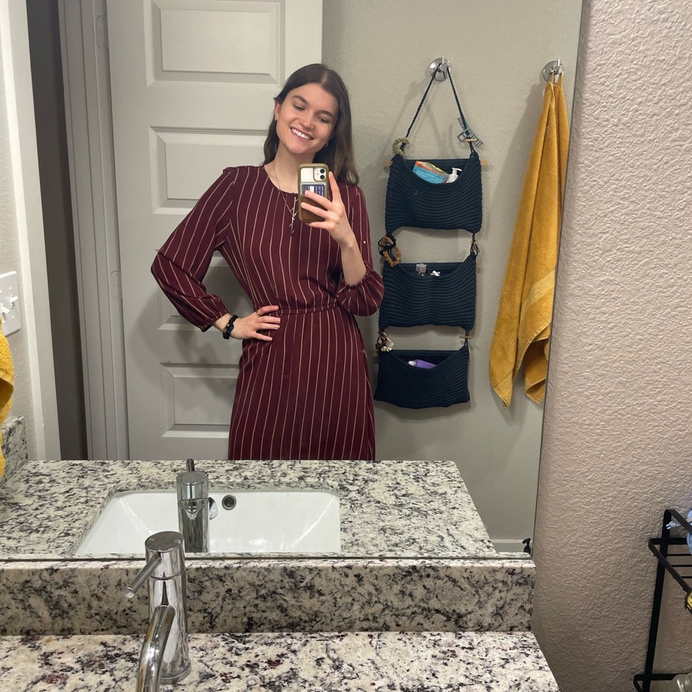 Maroon Business Dress